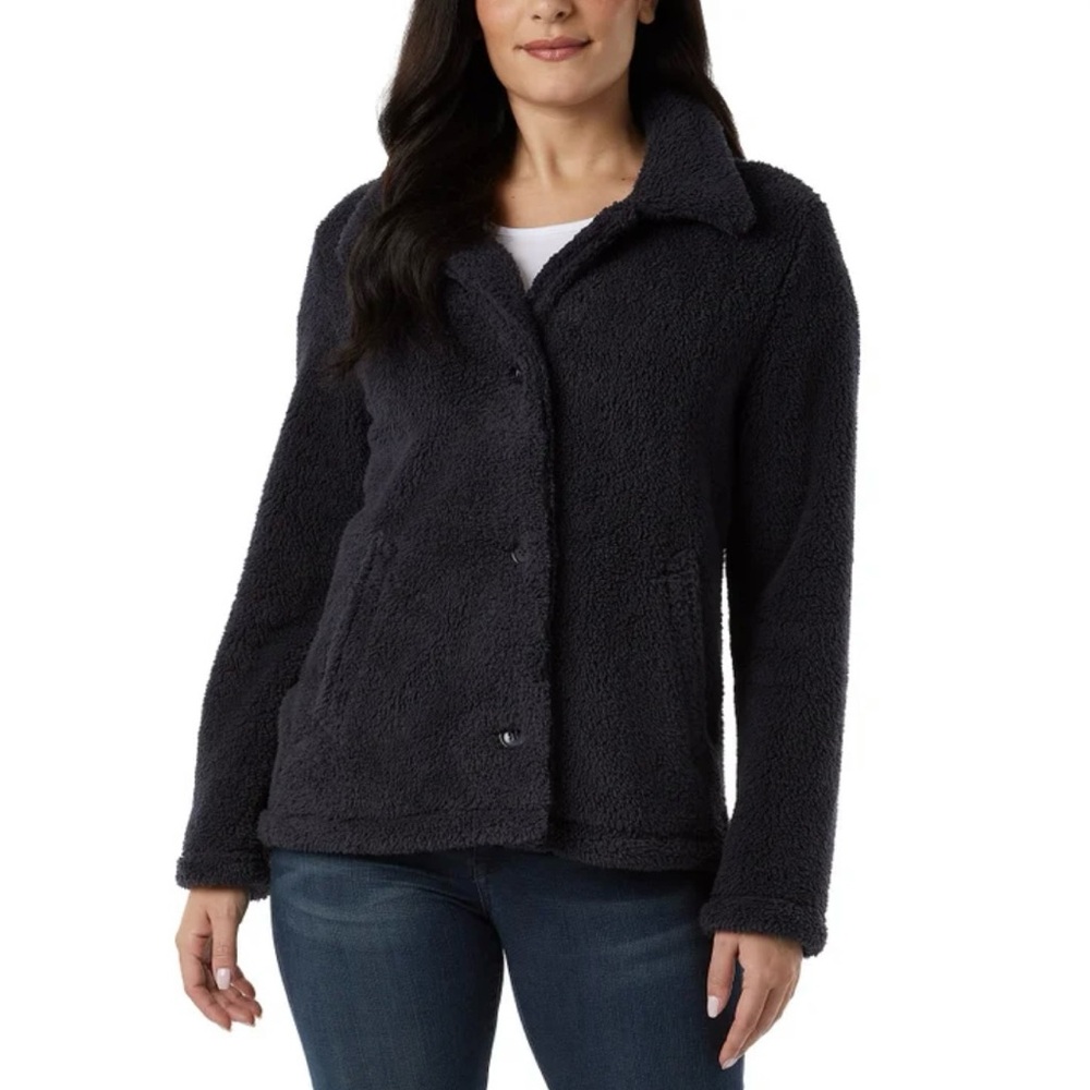 32 Degrees Women's Cozy Fleece Button Front Jacket